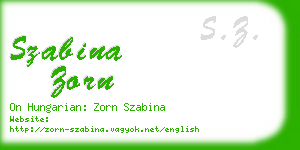 szabina zorn business card